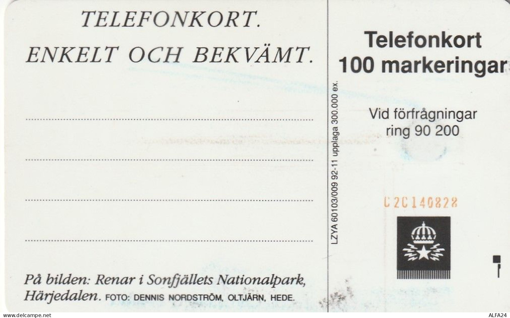 PHONE CARD SVEZIA  (E1.6.8 - Schweden