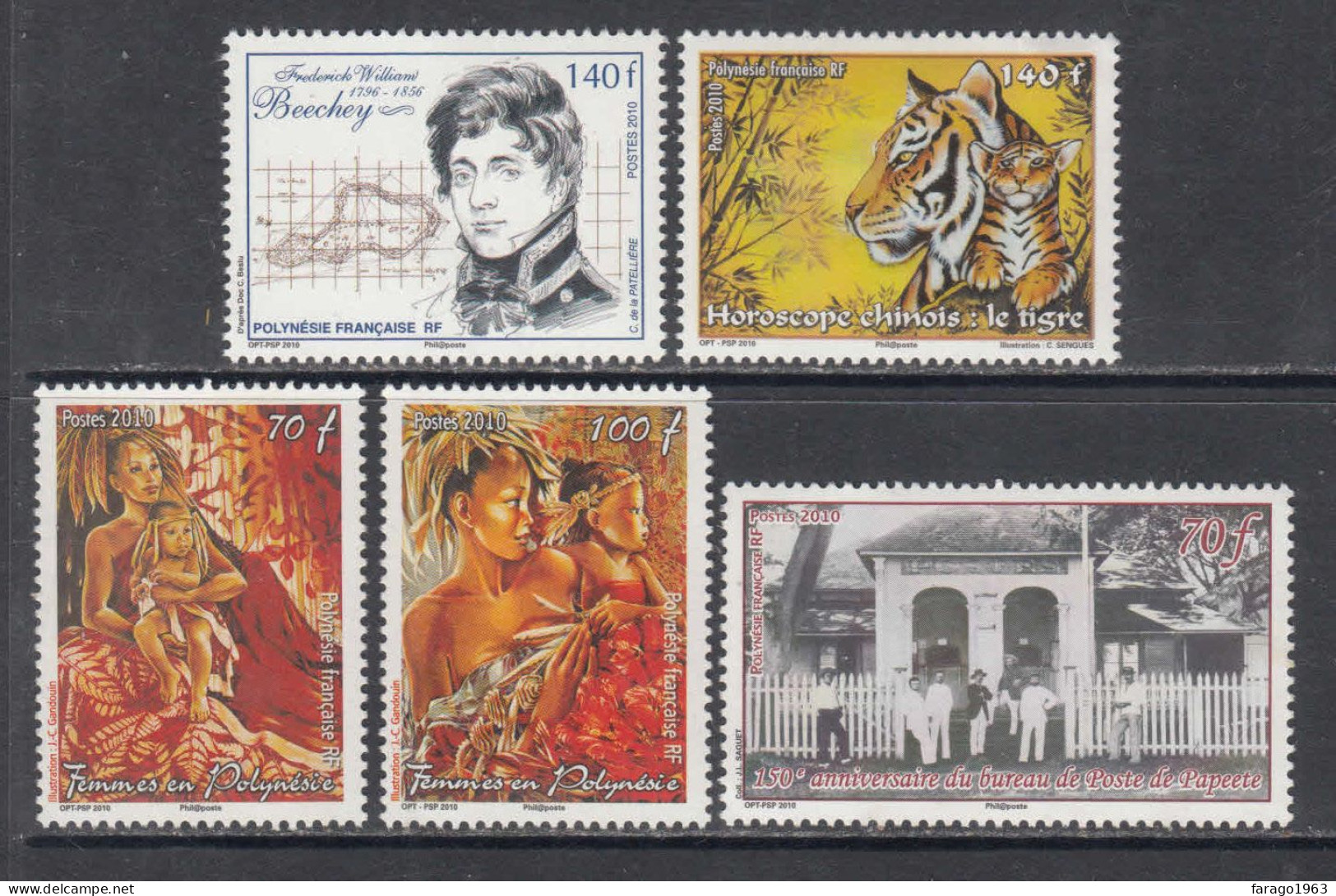 2010 French Polynesia  Collection Of 5 Different   MNH - Ungebraucht