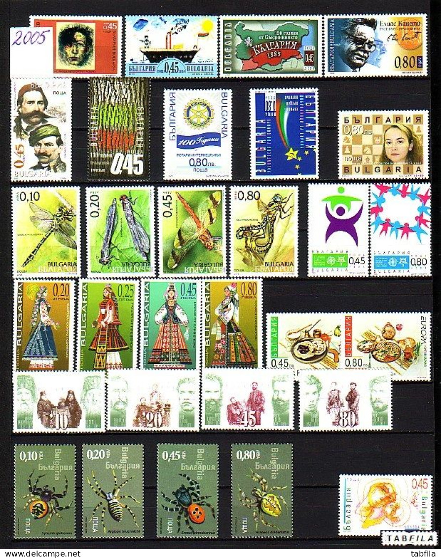 BULGARIA - 2000, 2001, 2002, 2003, 2004, 2005, 2006 , 2007, 2008, 2009, 2010 - Full comp.Years - standart MNH