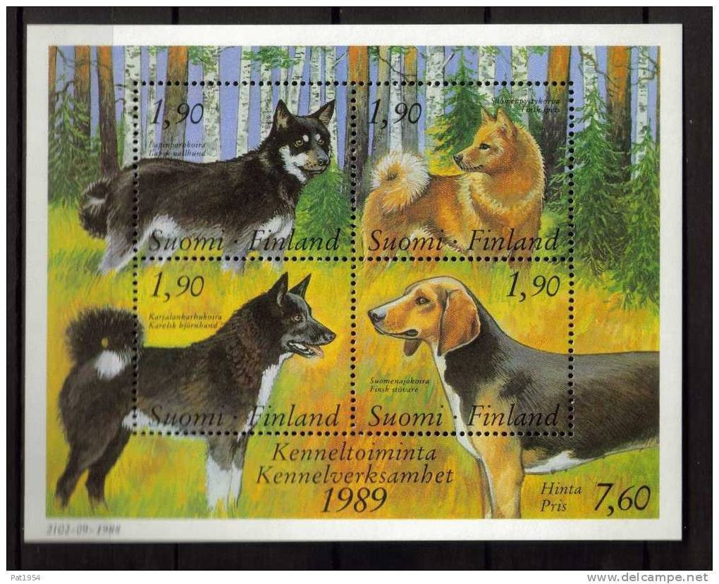 Finlande 1989 Bloc N°5 Neuf Chiens - Blocs-feuillets