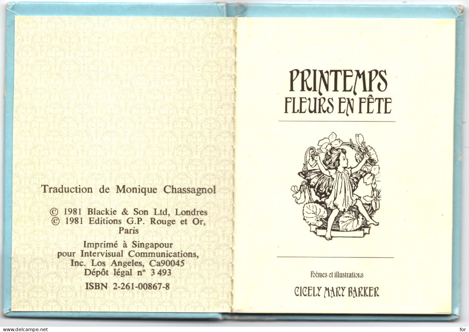 Contes : Bibliothèque Miniature : Rouge Et Or :  Fleurs En Fête Printemps : C. Mary Barker : Fleurs - Fées - Nymphes - Contes