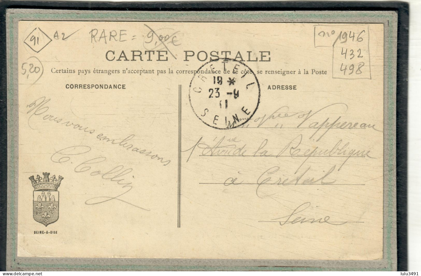 CPA (91) EPINAY-sur-ORGE - Aspect Du Bureau De Poste En Grande Rue En 1911 - Epinay-sur-Orge