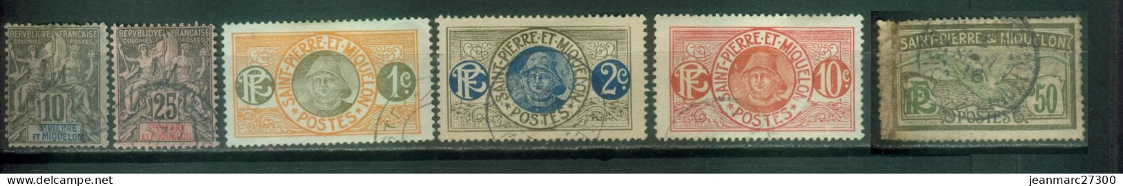 Amériques - Saint Pierre & Miquelon  - Yt 63 66 78 79 82 89 Oblitérés - Used Stamps