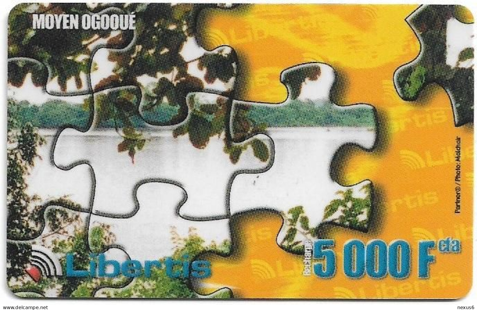 Gabon - Libertis - Moyen Ogooue, Exp.30.06.2002, GSM Refill 5.000FCFA, Used - Gabun