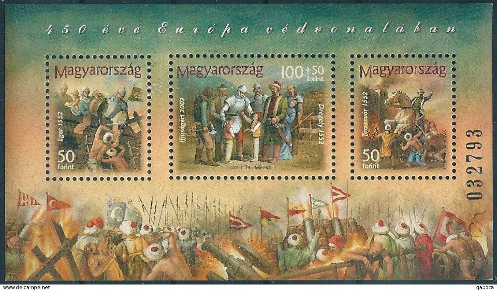 B9109e Hungary History Battle Military Job Turkish Fortress For Youth Flag S/S MNH - Nuevos