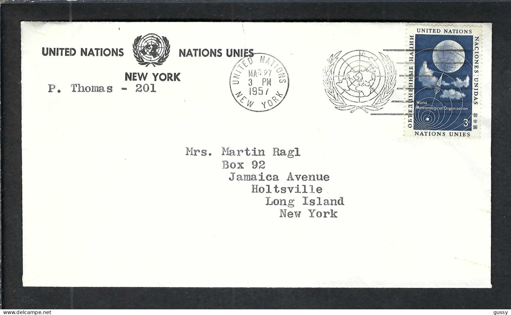 NATIONS UNIES Ca.1957: LSC De New York à Long Island - Storia Postale