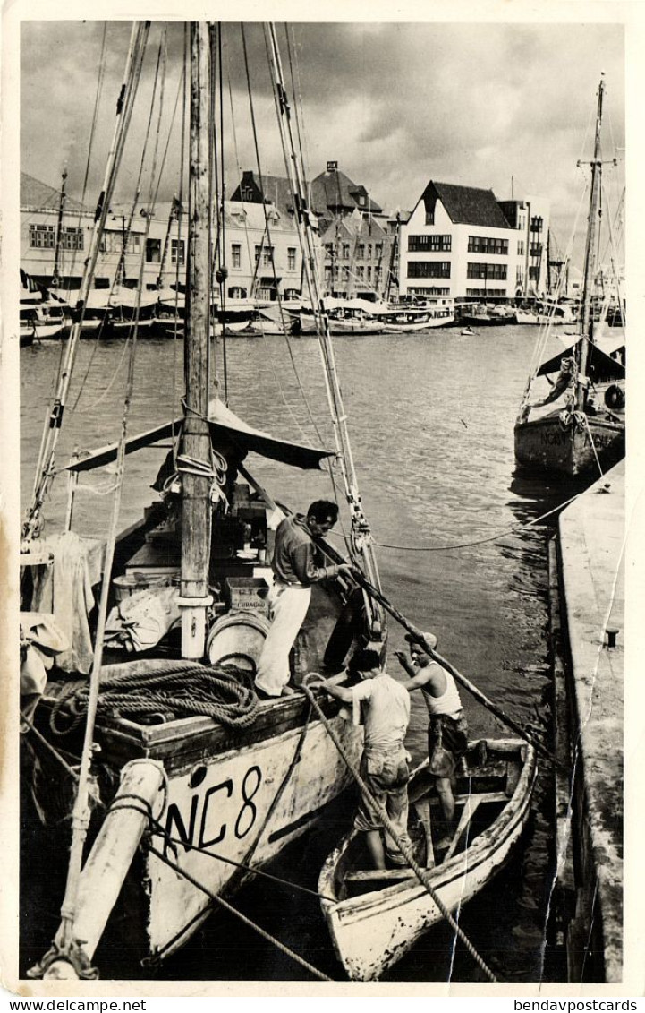 Curacao, N.W.I., WILLEMSTAD, Custom House (1956) Foto Fisher RPPC Postcard - Curaçao