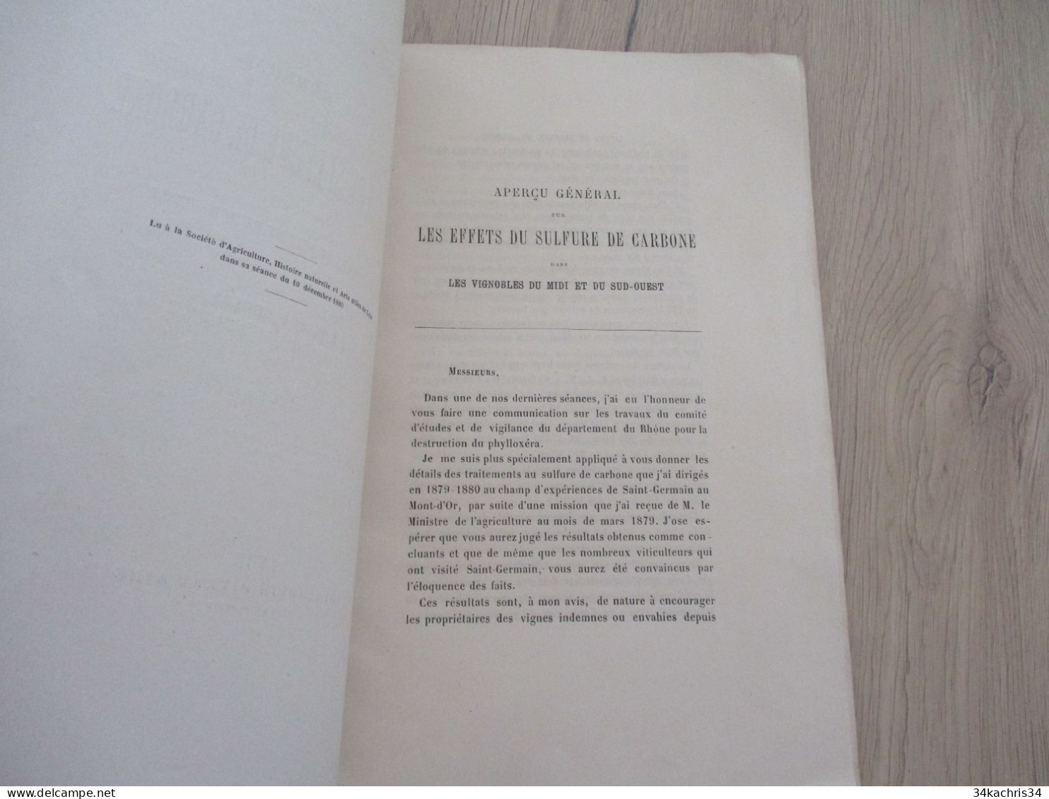 Vin Viticulture Archive Planchon Plaquette 23p Aperçu Sur Les Effets Des Sulfures De Carbone Sur Les Vignobles... Crolas - Sciences