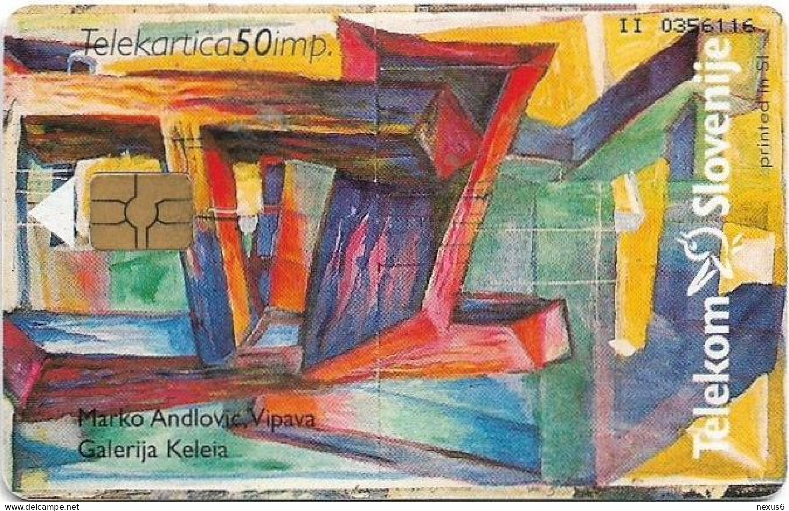 Slovenia - Telekom Slovenije - Gallery Keleia - Marko Andlovic, Vipava, Gem5 Black, 10.1998, 50Units, 10.332ex, Used - Eslovenia