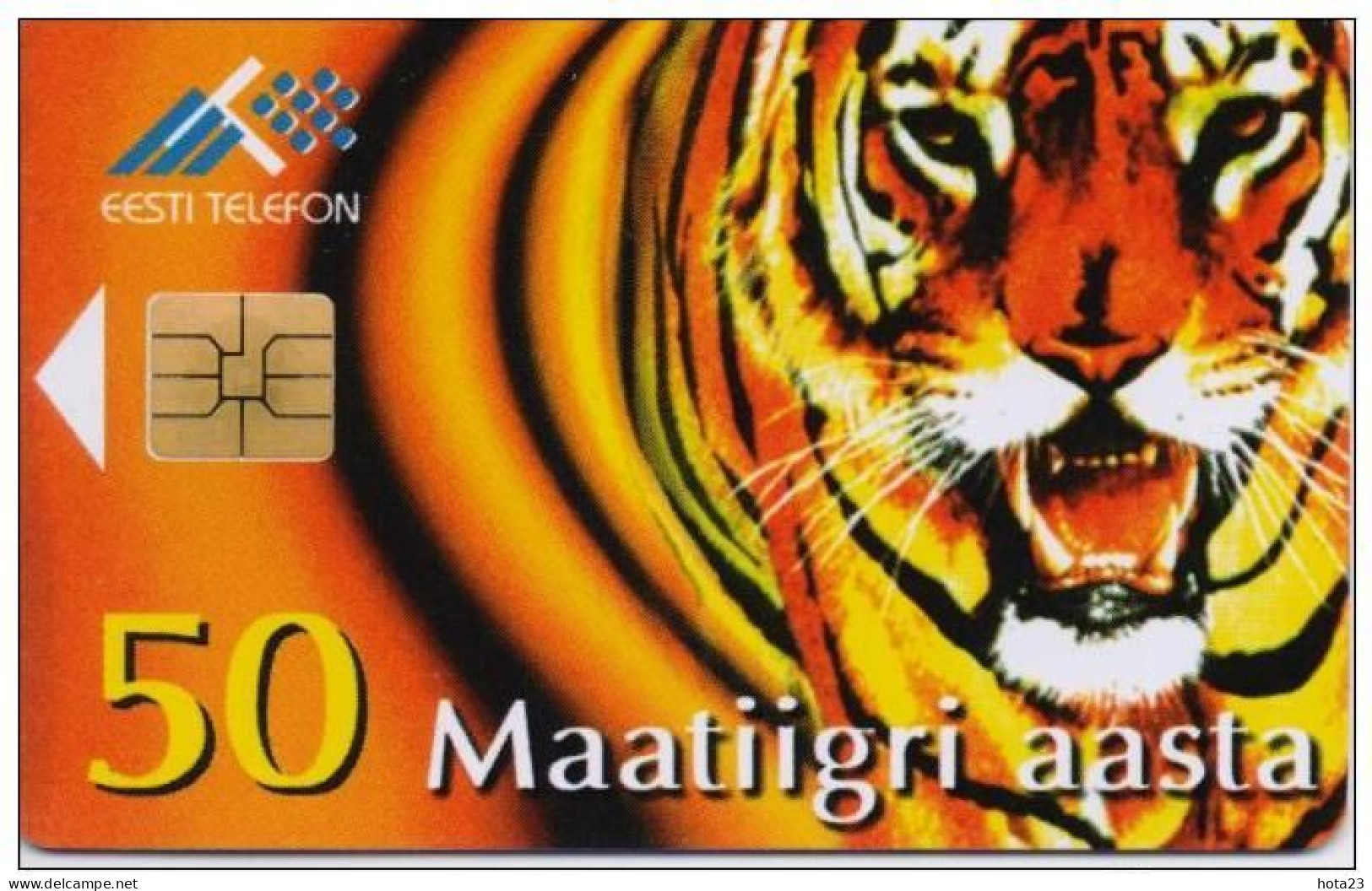 ESTONIA PHONECARD CHINESE HOROSKOP/TIGER Year BIG CAT - Estland