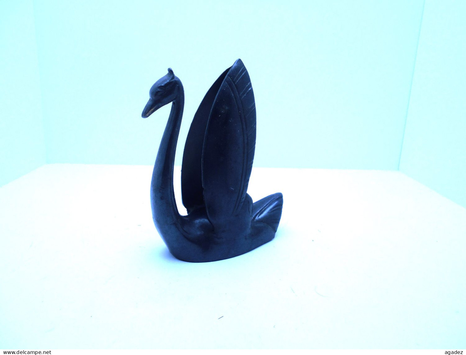 Sculpture Figurine Statuette Cygne En Métal - Metall