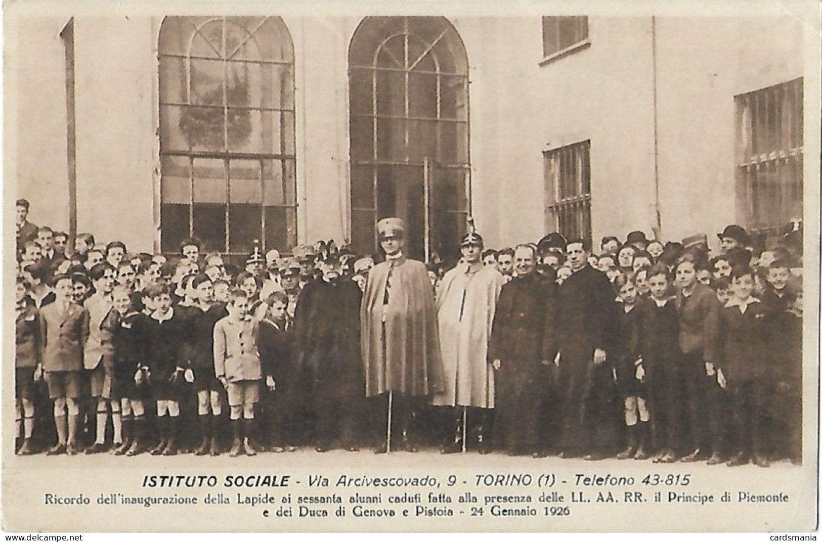 Torino-Istituto Sociale Via Arcivescovado -1926 - Educazione, Scuole E Università