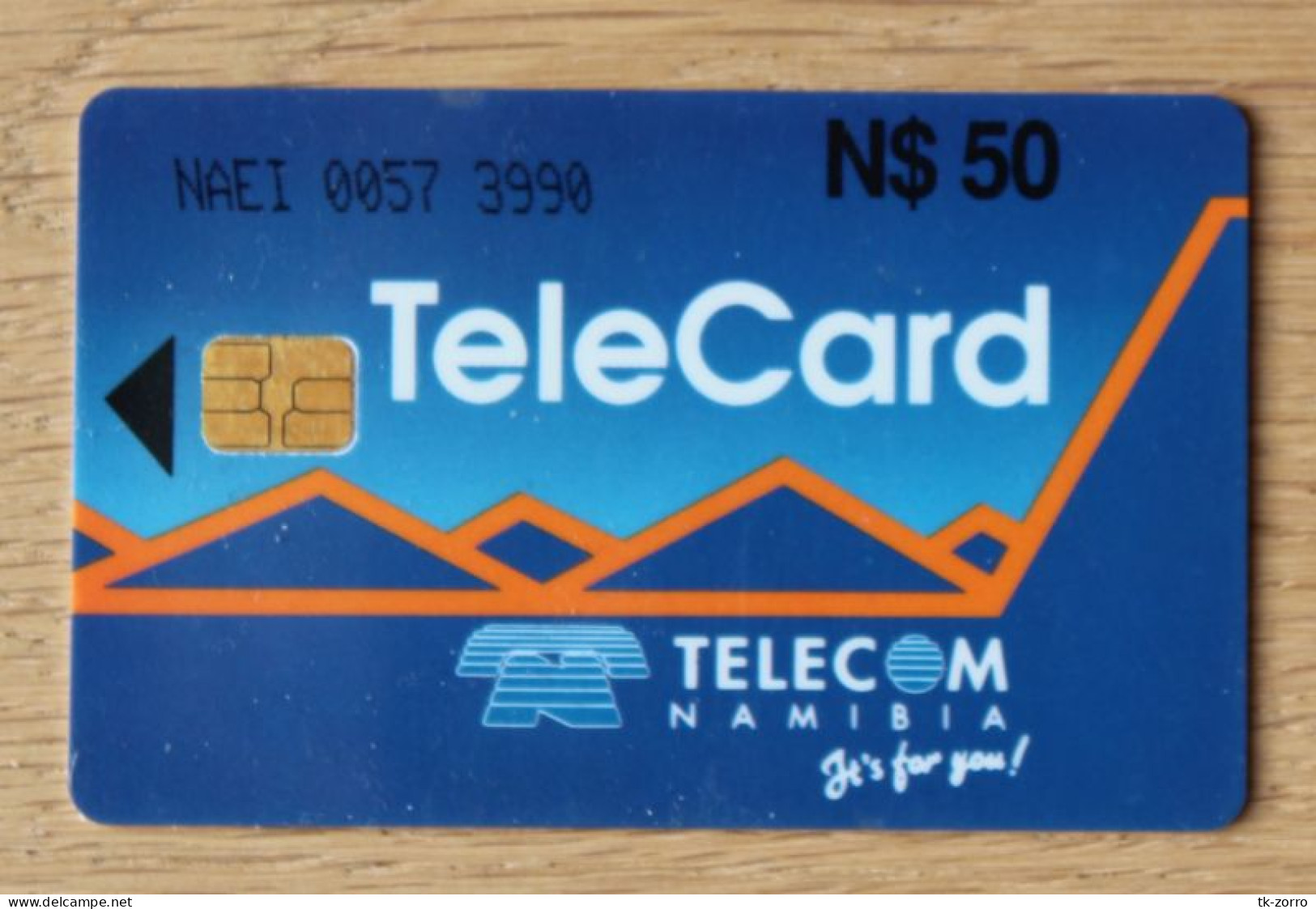 Namibian Telecom Phonecard NMB16 Small Spotted Cat, With Dashed Zero In Good Used Condition, Only For Collection Purpose - Namibia