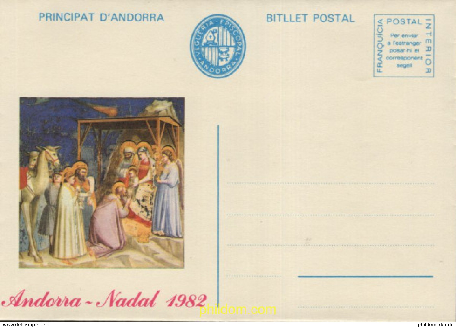 721017 MNH ANDORRA. Vegueria 1982 NAVIDAD - Viguerie Episcopale