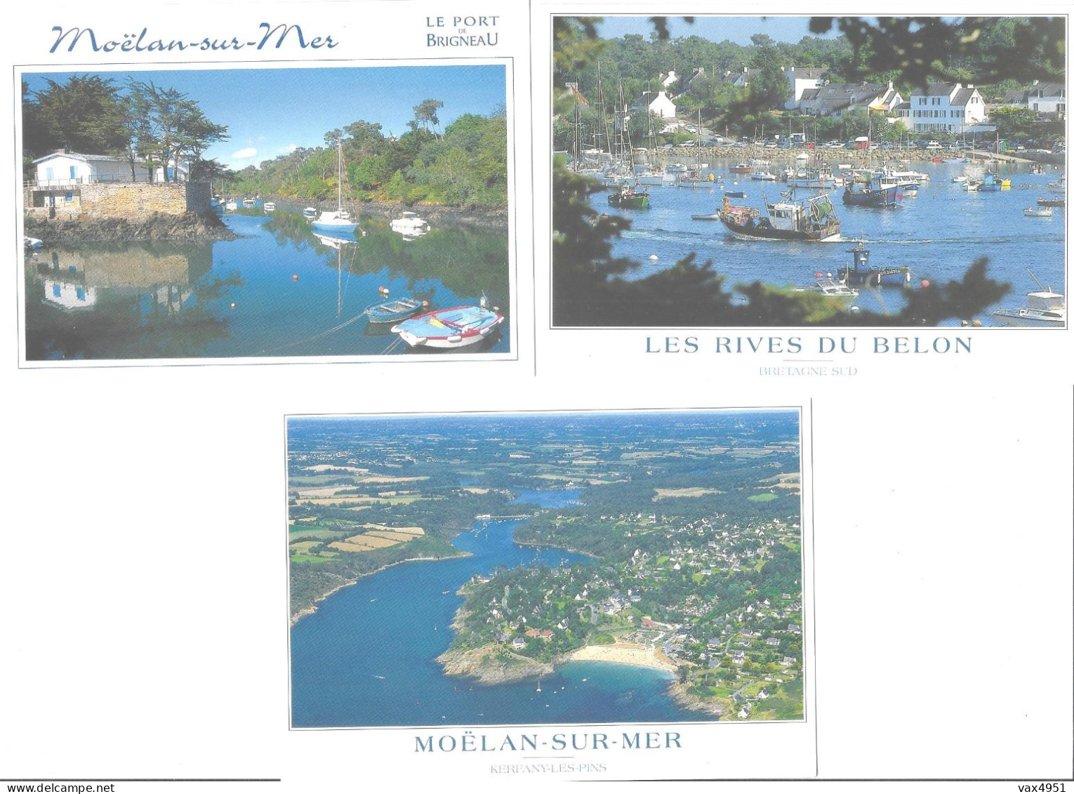 MOELAN SUR MER  LOT DE 3  CARTES            ****            A SAISIR **** - Moëlan-sur-Mer