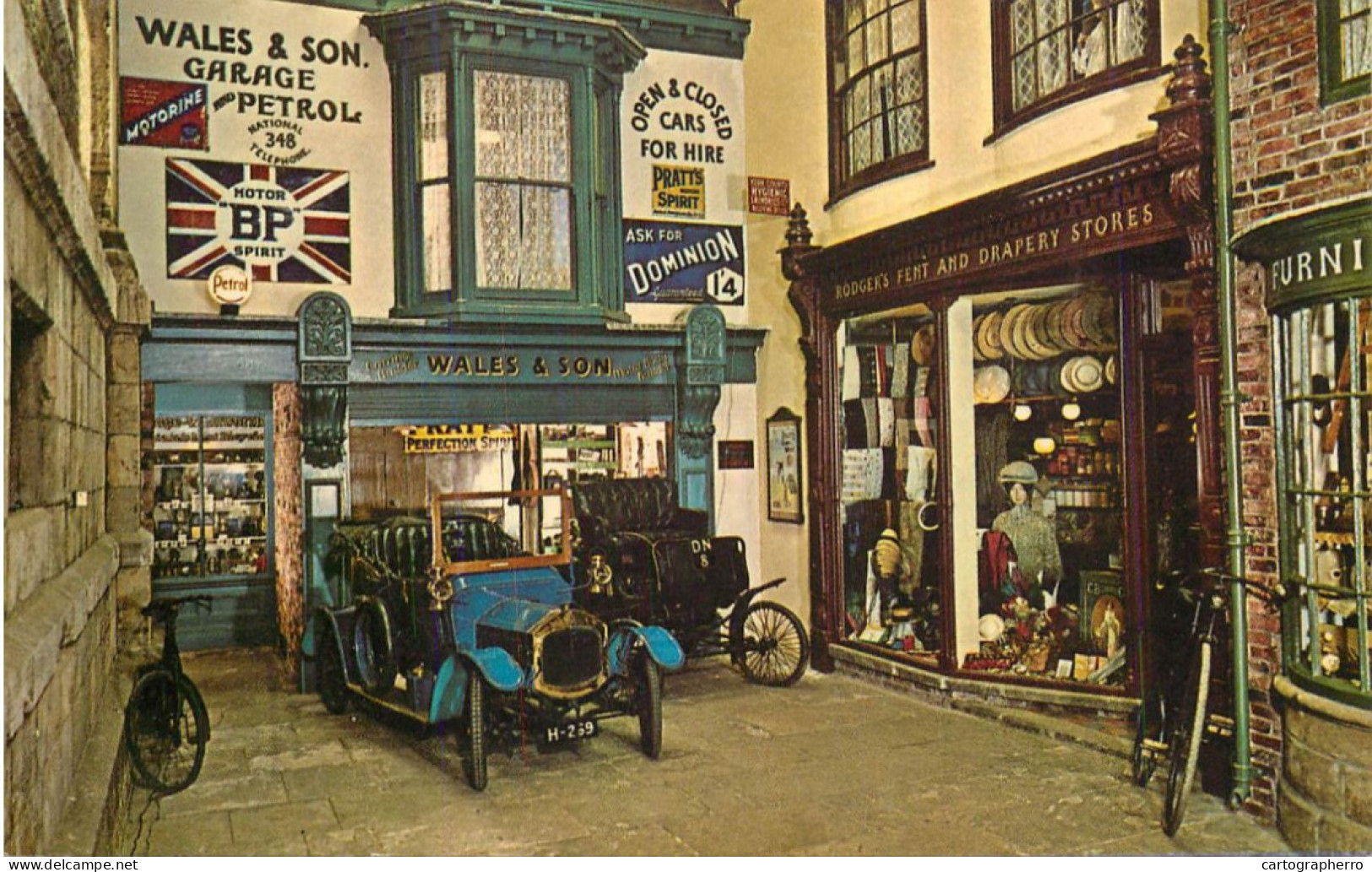 Postcard United Kingdom England York Castle Museum Garage Automobile - York