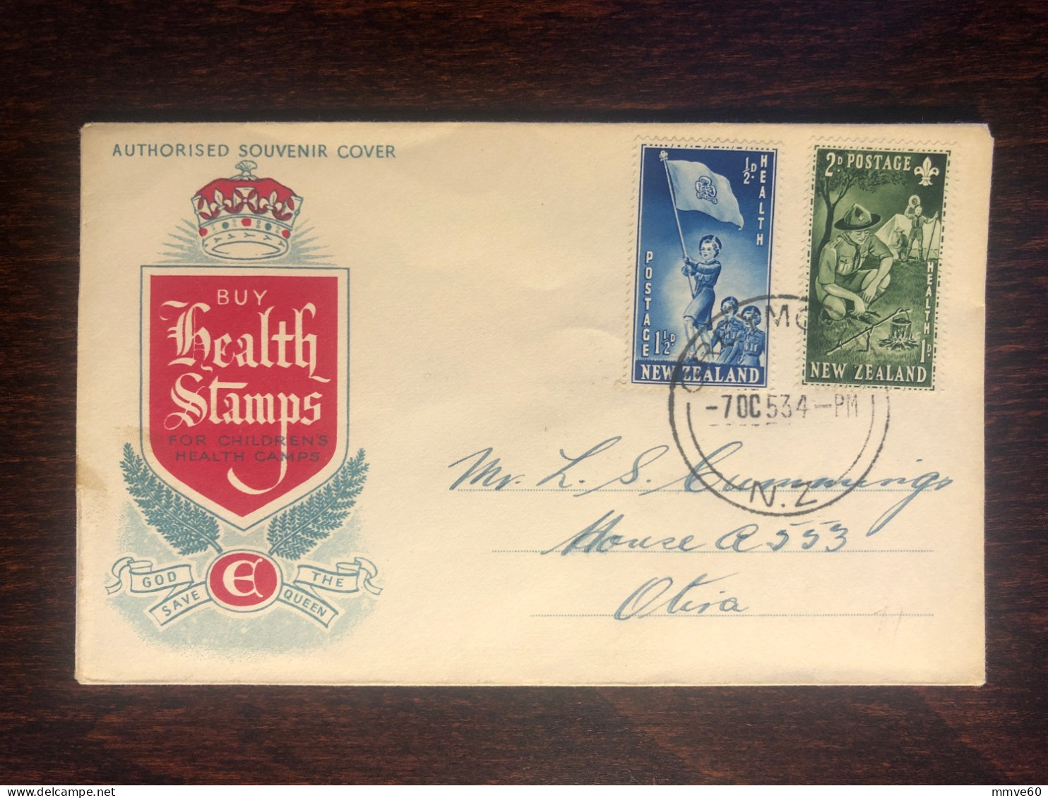 NEW ZEALAND FDC TRAVELLED COVER LETTER 1953 YEAR HEALTH MEDICINE - Brieven En Documenten