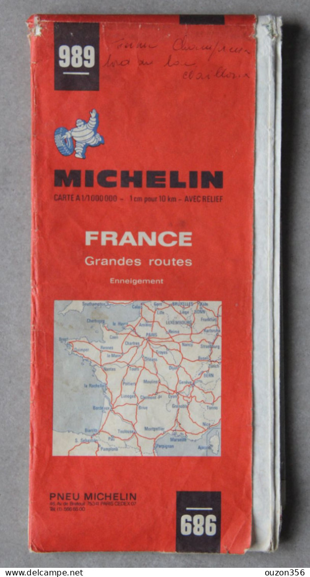 Carte MICHELIN, France, Grandes Routes, Enneigement - Cartes Routières