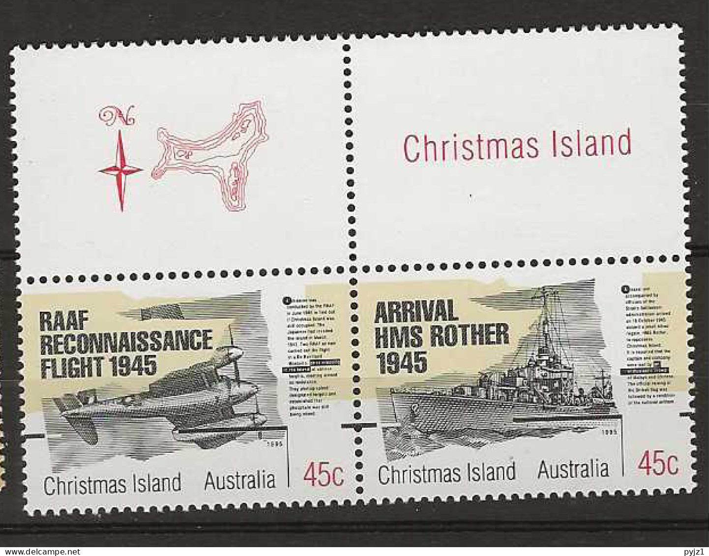 1995 MNH Christmas Island Mi 411-12 - Christmas Island
