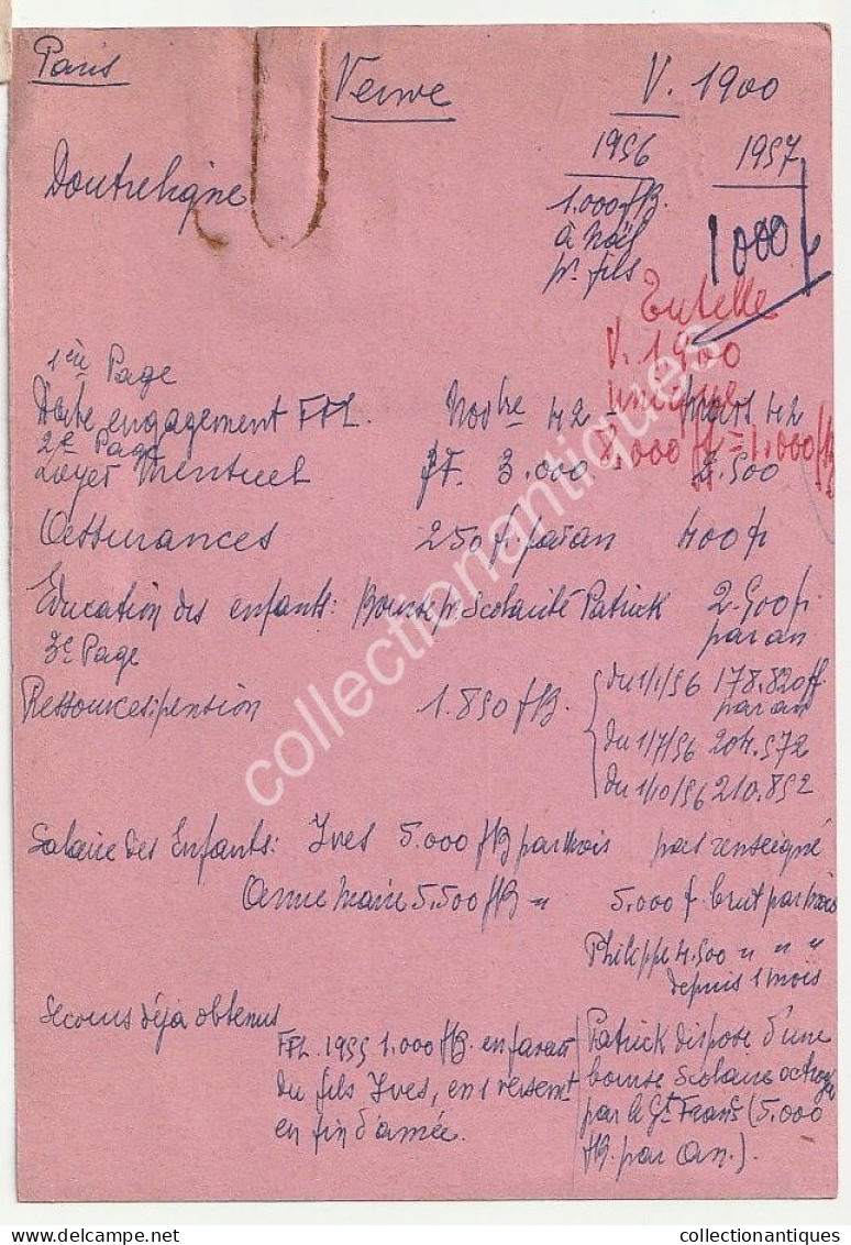 Carte D'invitation Séance Cinématographique 18 Novembre 1956 - Anciens De La Division Leclerc (2ème DB) Et F.F.L. - Wavre