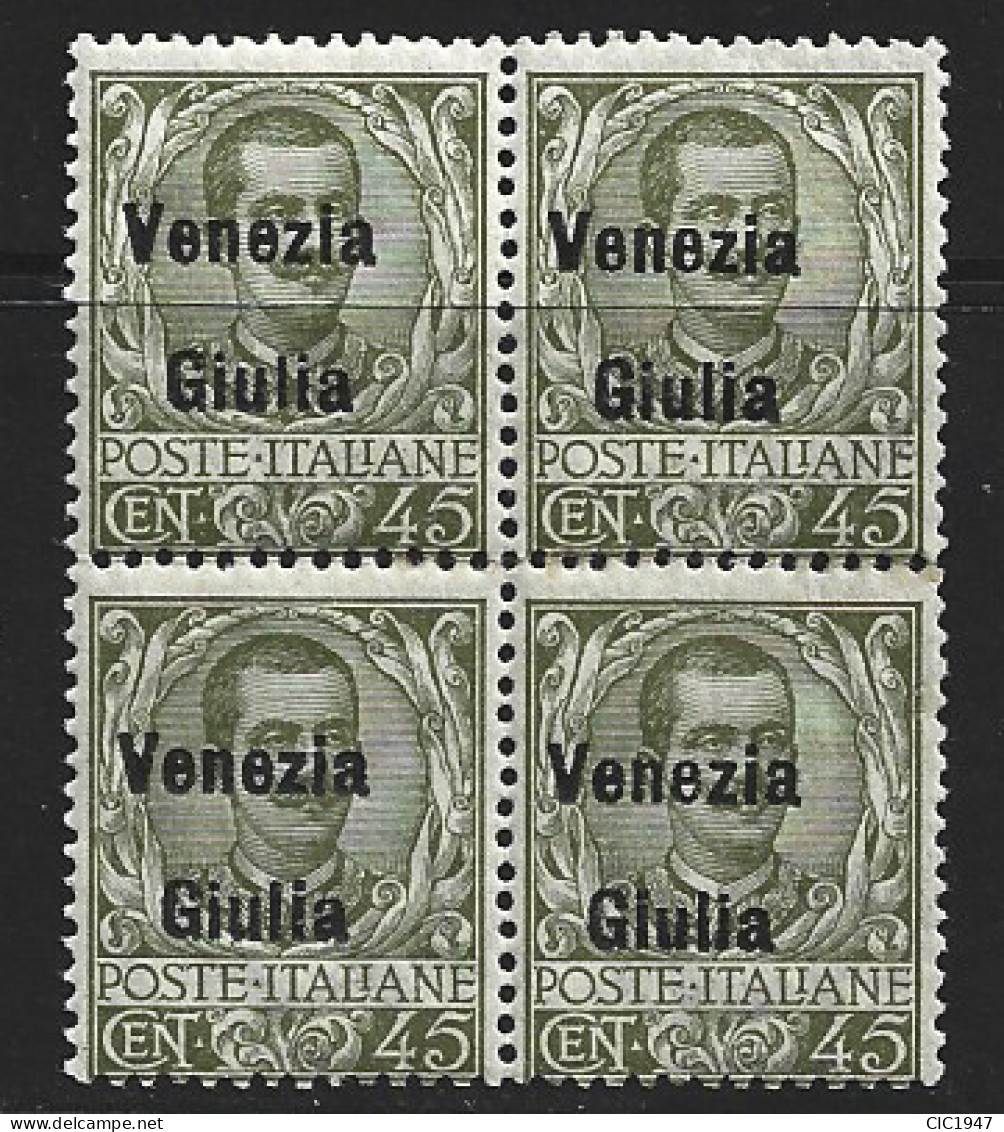 Occupazioni Venezia Giulia Quartina Del Cent.45 Nuova Mnh** - Venezia Giuliana