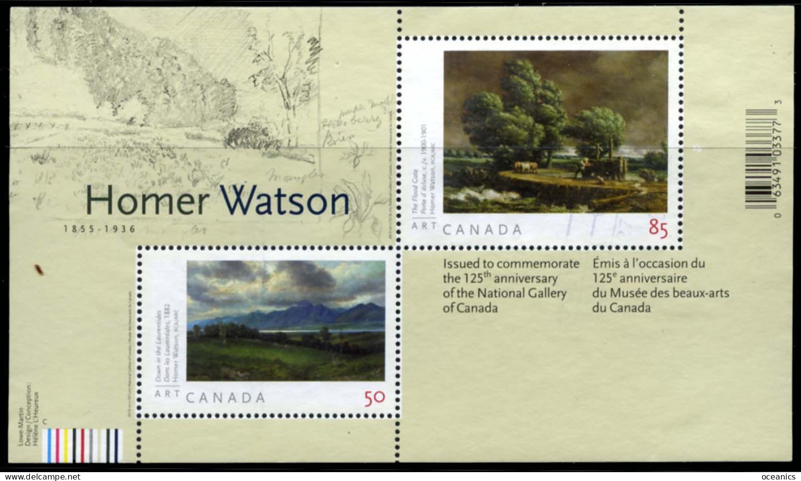 Canada (Scott No.2110 - Peinntures De / Homer Watson / Paintings) (o) BF / SS - Gebruikt