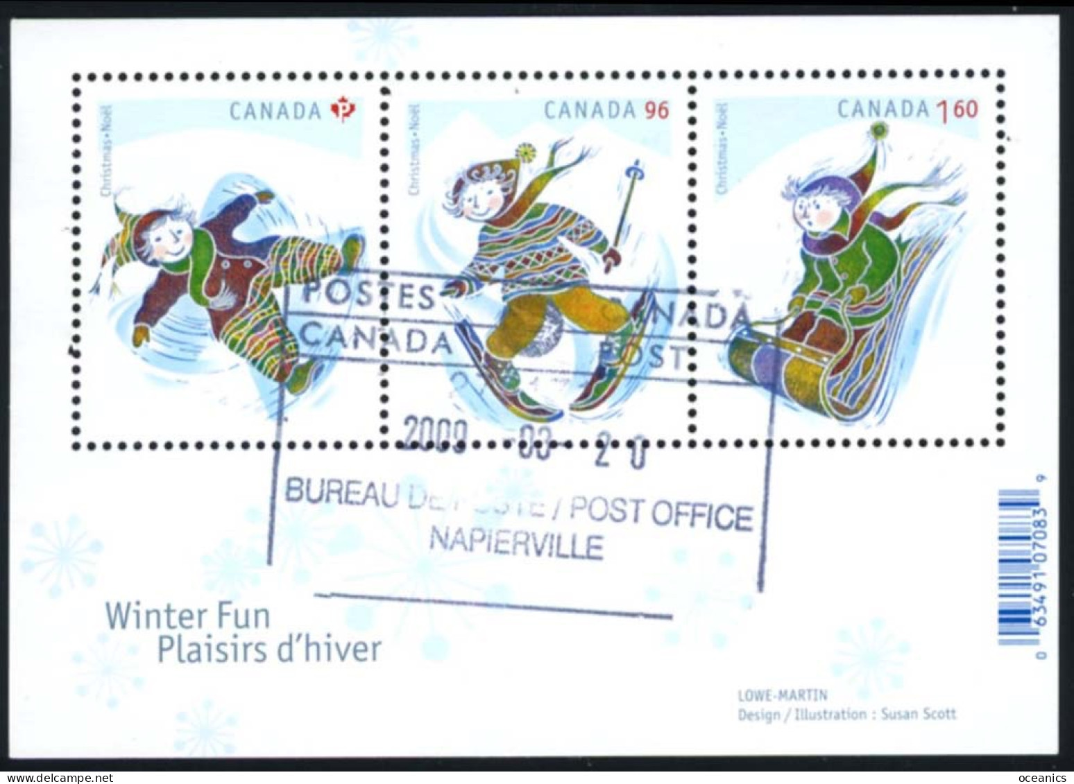 Canada (Scott No.2291 - Noel / 2008 / Christmas) (o) BF / SS Used - Oblitérés