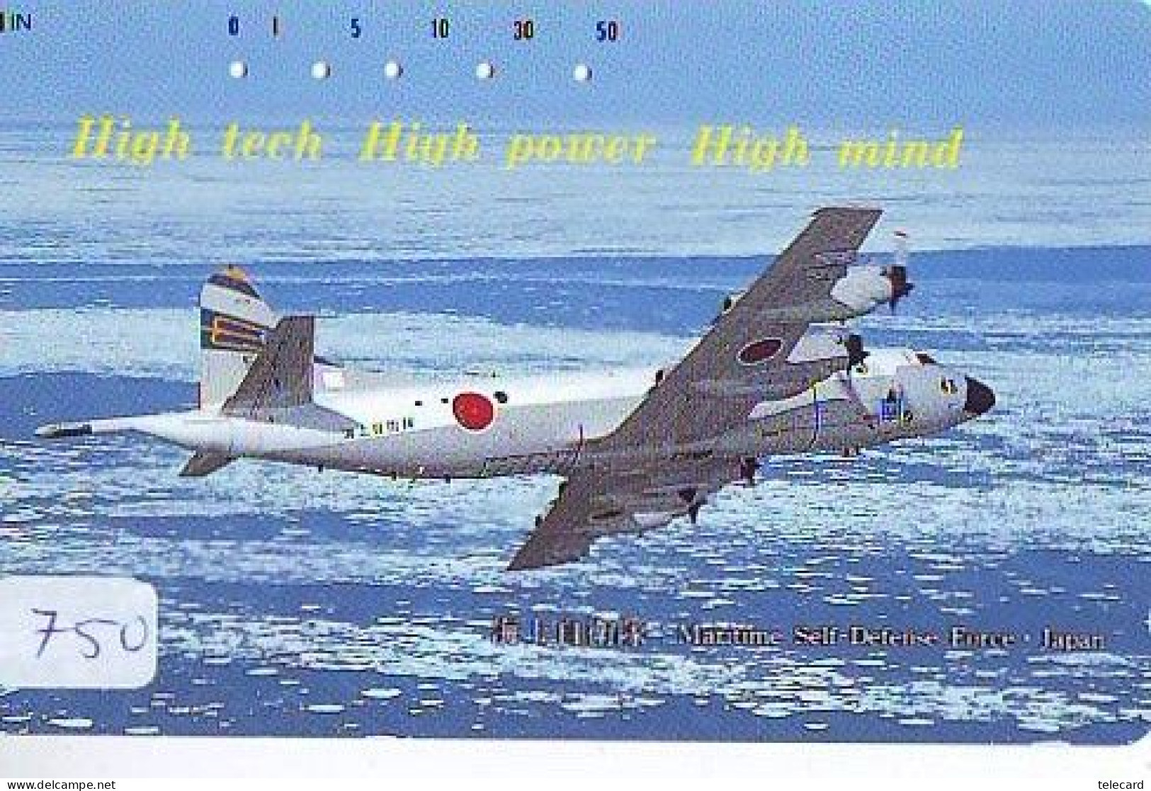 TELECARTE JAPON * MILITAIRY AVION  (750)  Flugzeuge * Airplane * Aeroplano * PHONECARD JAPAN * ARMEE * LEGER VLIEGTUIG - Armee