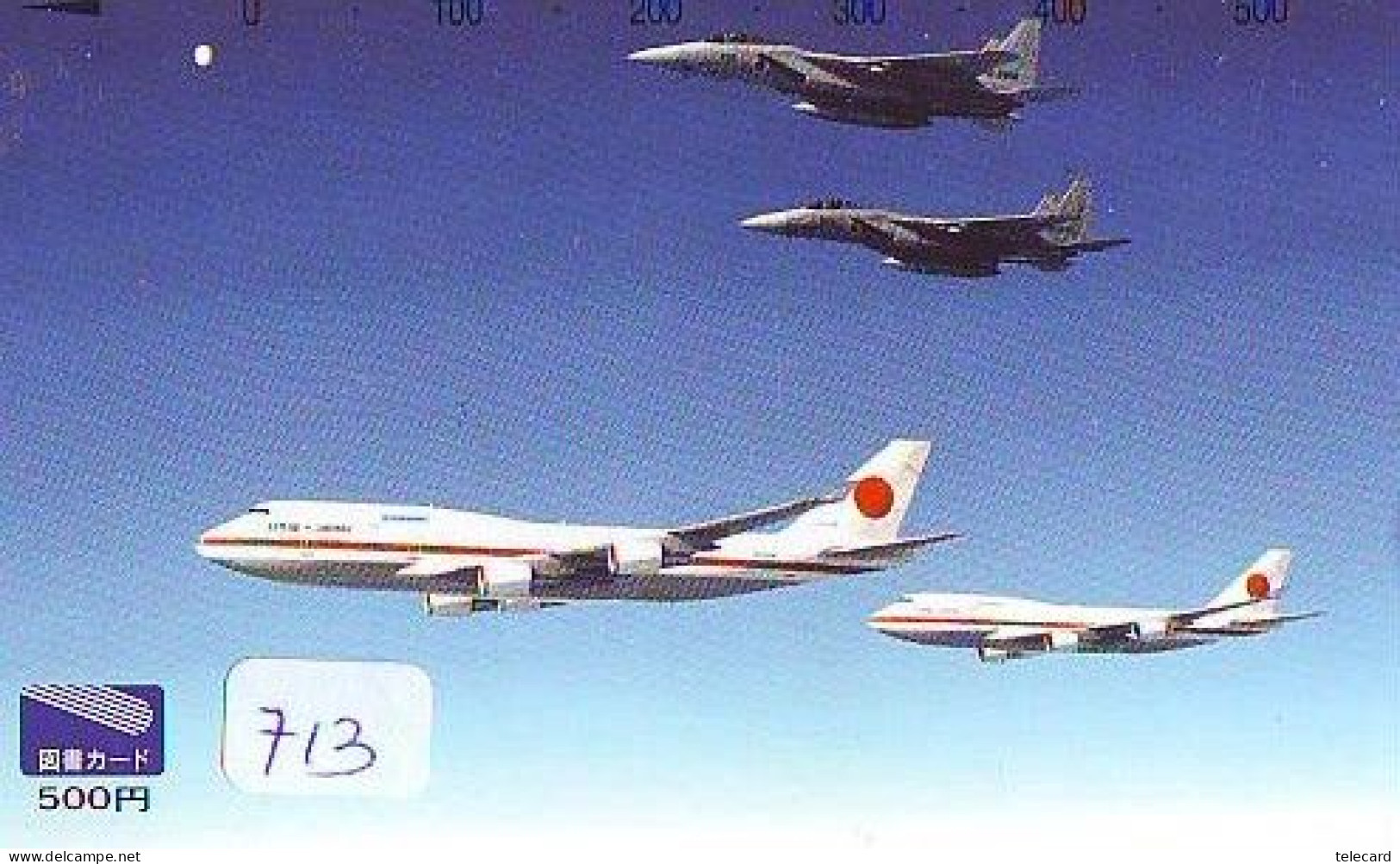 TELECARTE JAPON * MILITAIRY AVION  (713)  Flugzeuge * Airplane * Aeroplano * PHONECARD JAPAN * ARMEE * LEGER VLIEGTUIG - Armada