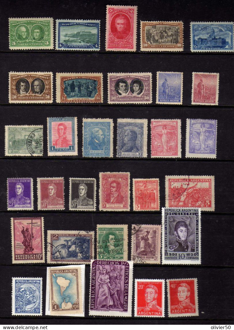 Argentine (1910-60) - San Martin -  Centenaire De La Republique - Neufs* Et Oblit - Unused Stamps