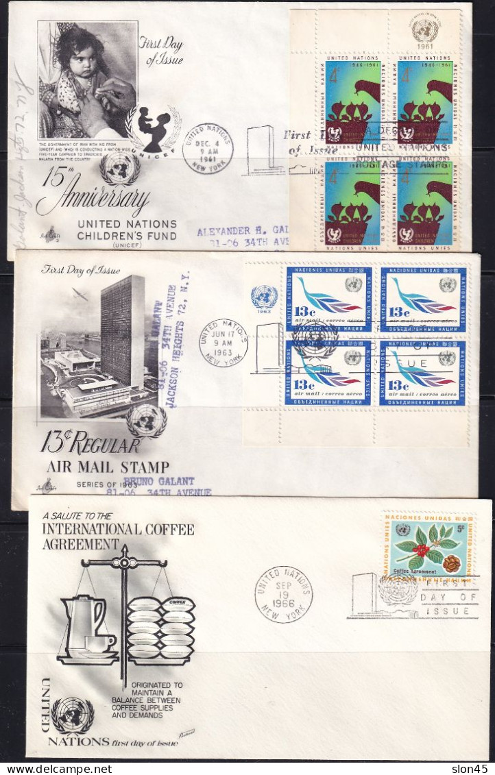 USA 1961/85 UN 14 Cover First Day Of Issue Precanceled 15834 - Collections, Lots & Series