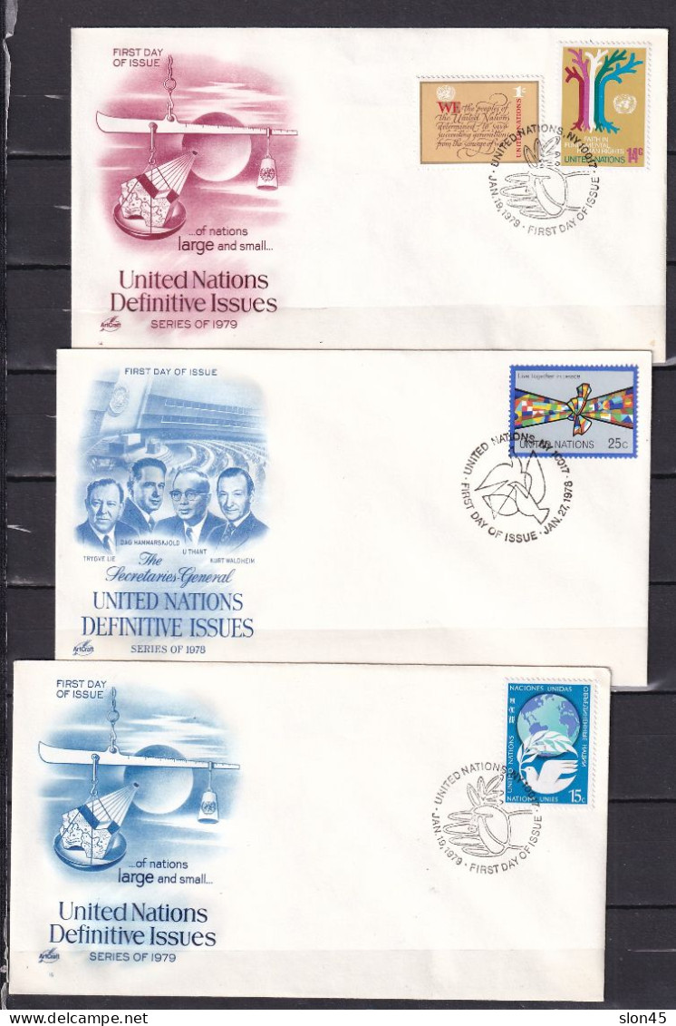 USA 1961/85 UN 14 Cover First Day Of Issue Precanceled 15834 - Lots & Serien