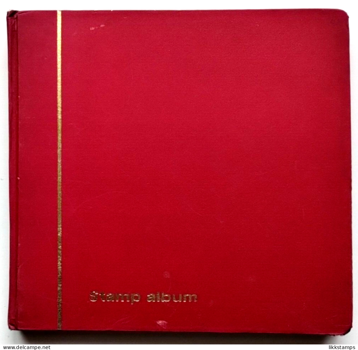 VINTAGE, MEDIUM, EMPTY, RED, FLYING EAGLE NUMBER T770 STOCKBOOK. #03027 - Formato Grande, Fondo Negro