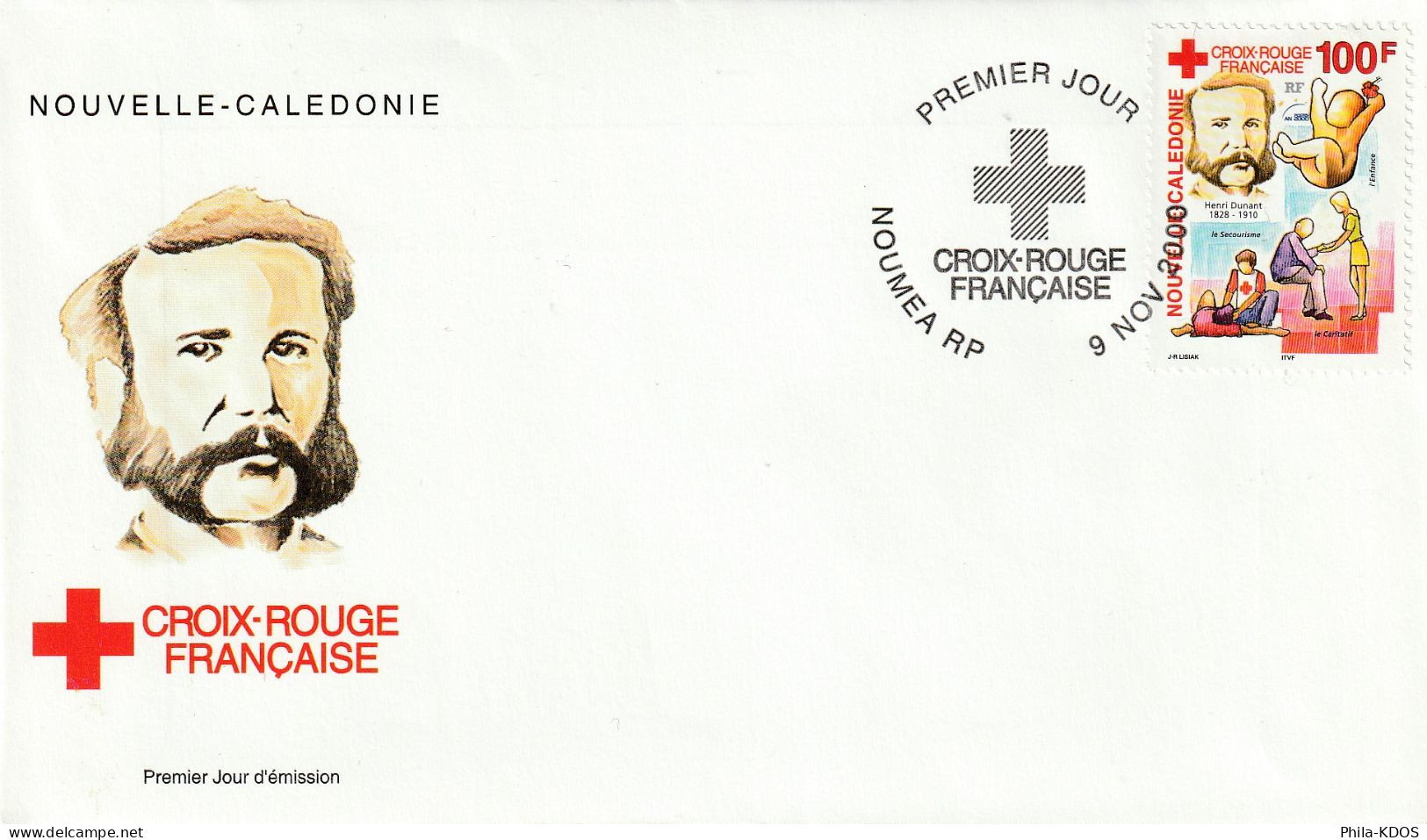 2000 " CROIX-ROUGE FRANCAISE / HENRI DUNANT " Sur Enveloppe 1er Jour De Nouvelle-Calédonie FDC à Saisir ! - Henry Dunant