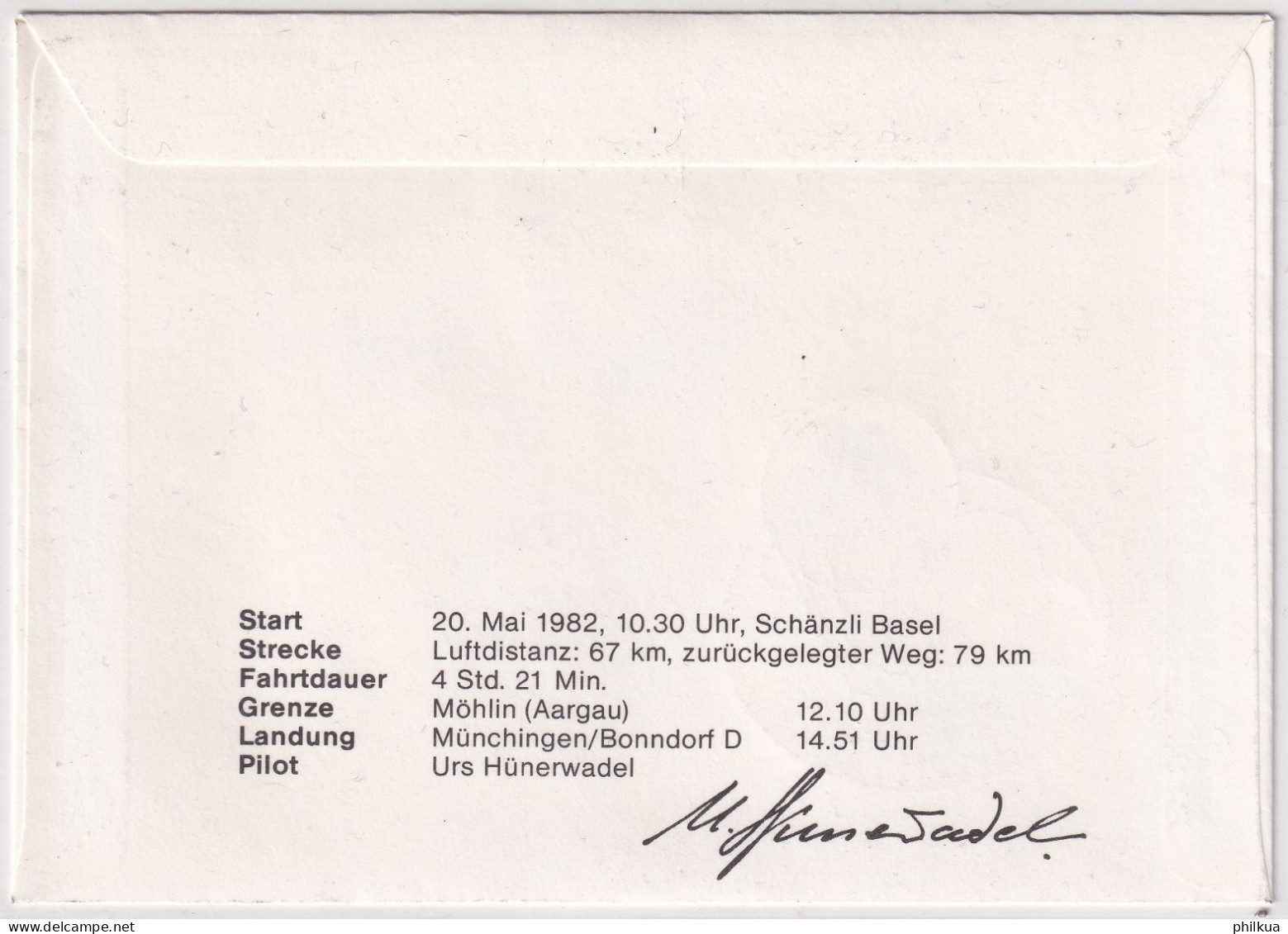 Flugpost Zumst. 668-669 / MiNr. 1214-1215 Schweiz Ballonbrief - Gordon Bennett Jubiläums-Wettfahrt MÖHLIN - Andere & Zonder Classificatie