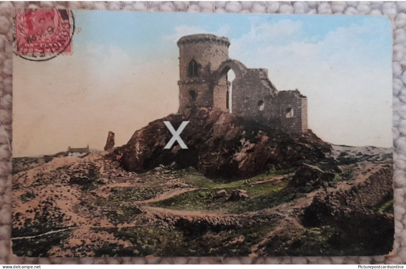 MOW COP CASTLE OLD COLOUR POSTCARD STAFFORDSHIRE POSTED ASTBURY - Sonstige & Ohne Zuordnung