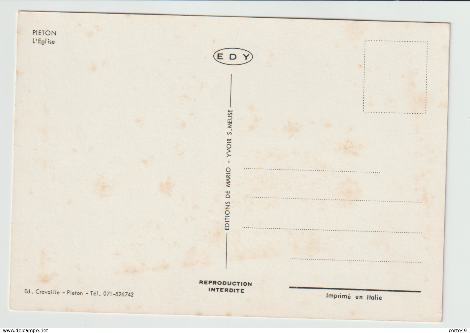 CP De CHAPELLE-LEZ-HERLAIMONT  - L' EGLISE  De PIETON -voir Les 2 Scans ! - Chapelle-lez-Herlaimont