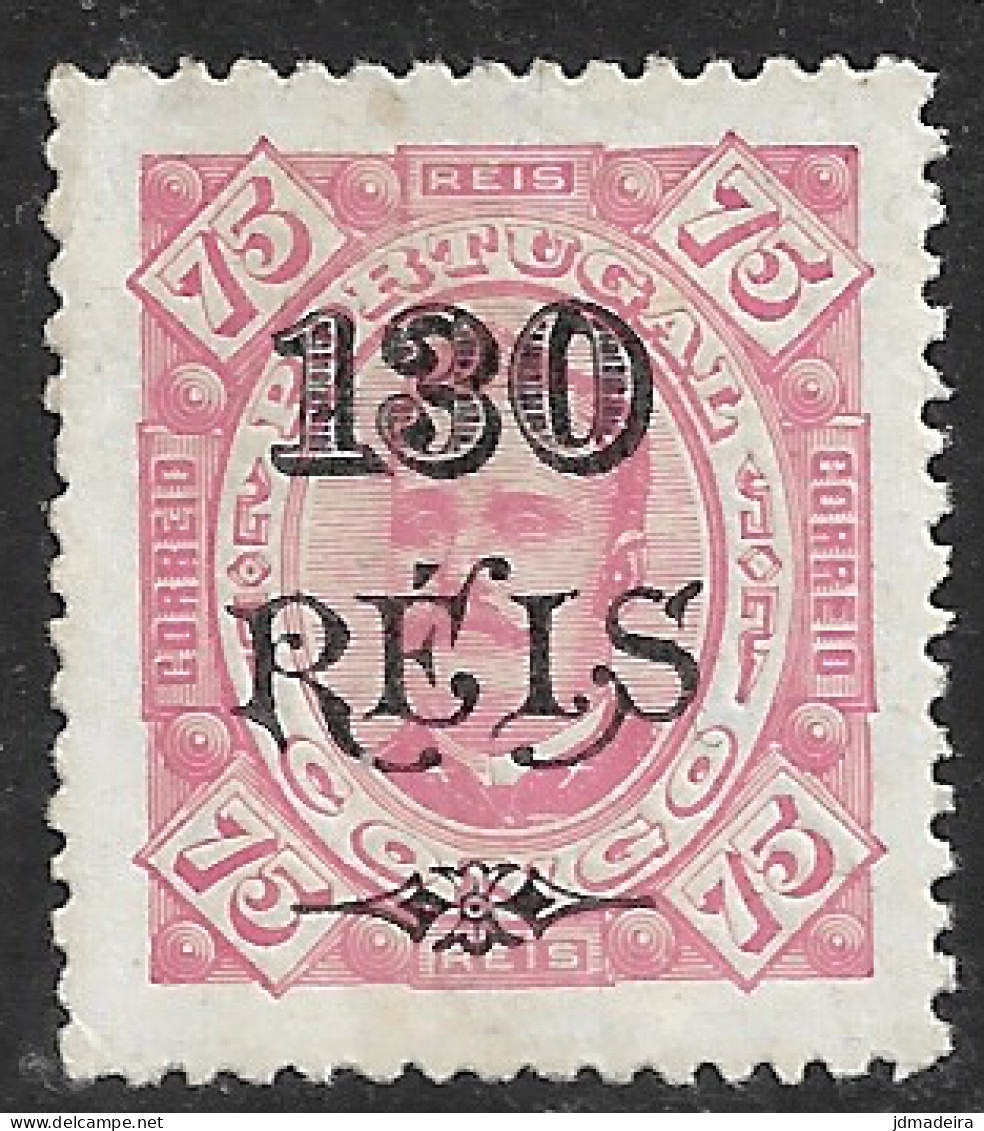 Portuguese Congo – 1902 King Carlos Surcharged 130 On 75 Réis Mint Stamp - Portugees Congo