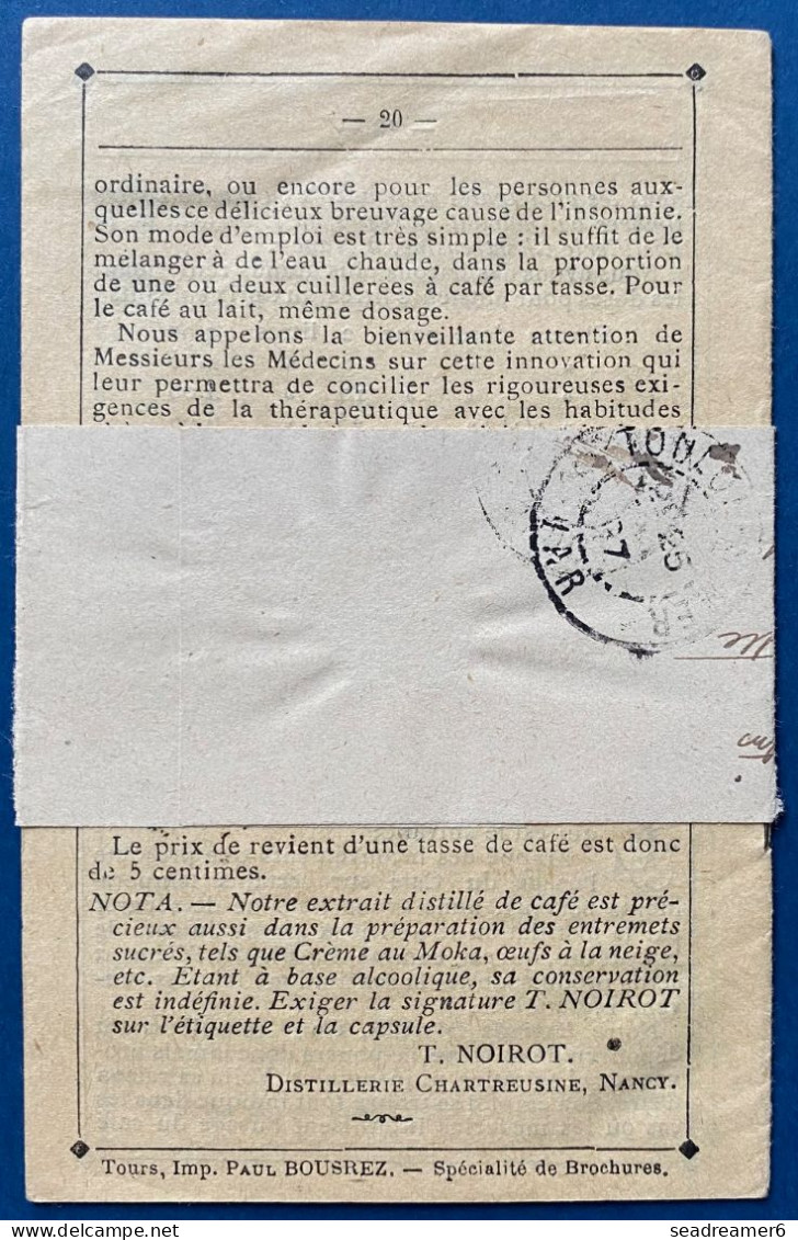 Traité Pratique Sous Bande Dateur 1717A Baton (LAVARACK) "IMPRIMÉS PP * TOURS * " De 1897 Pour TOULON SUPERBE - Zeitungsmarken (Streifbänder)