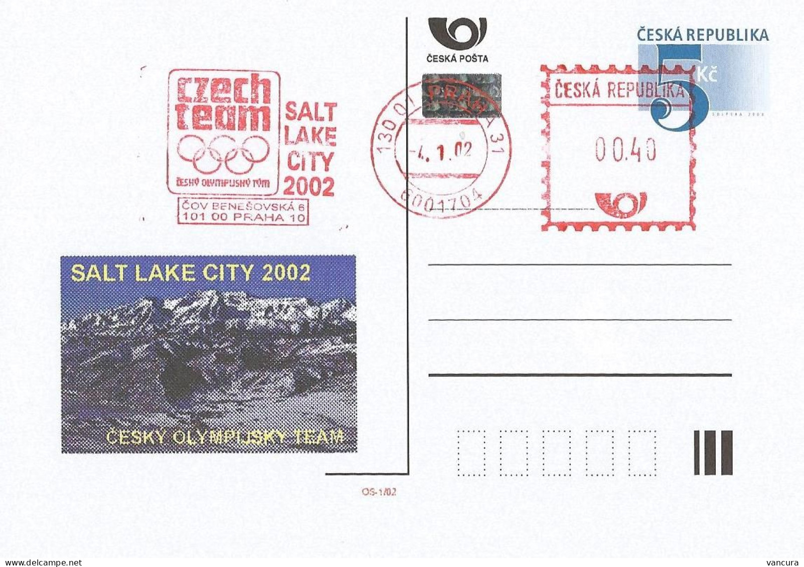 CDV C Czech Republic Salt Lake City 2002 - Hiver 2002: Salt Lake City