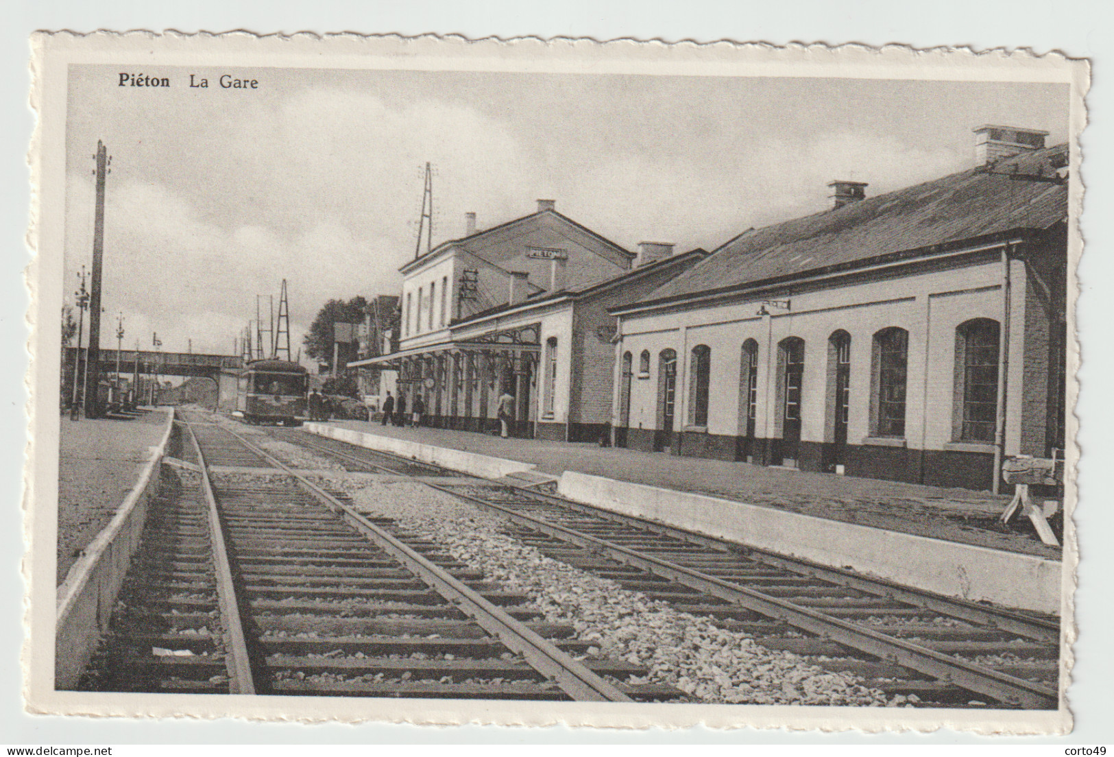 CP De CHAPELLE-LEZ-HERLAIMONT  - LA GARE De PIETON -voir Les 2 Scans ! - Chapelle-lez-Herlaimont