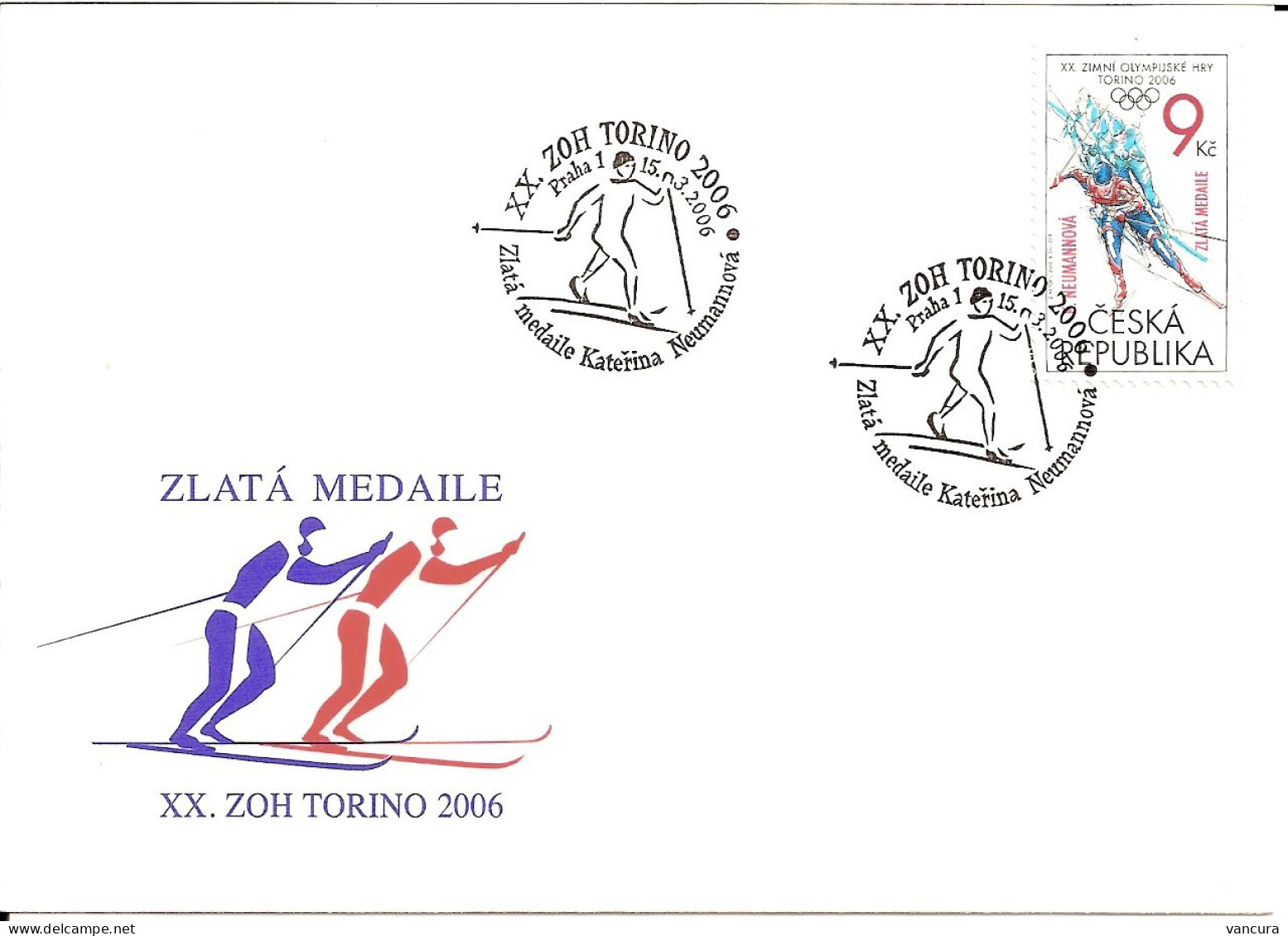 FDC 471 Czech Republic OG Torino 2006 Gold Medal - Inverno2006: Torino