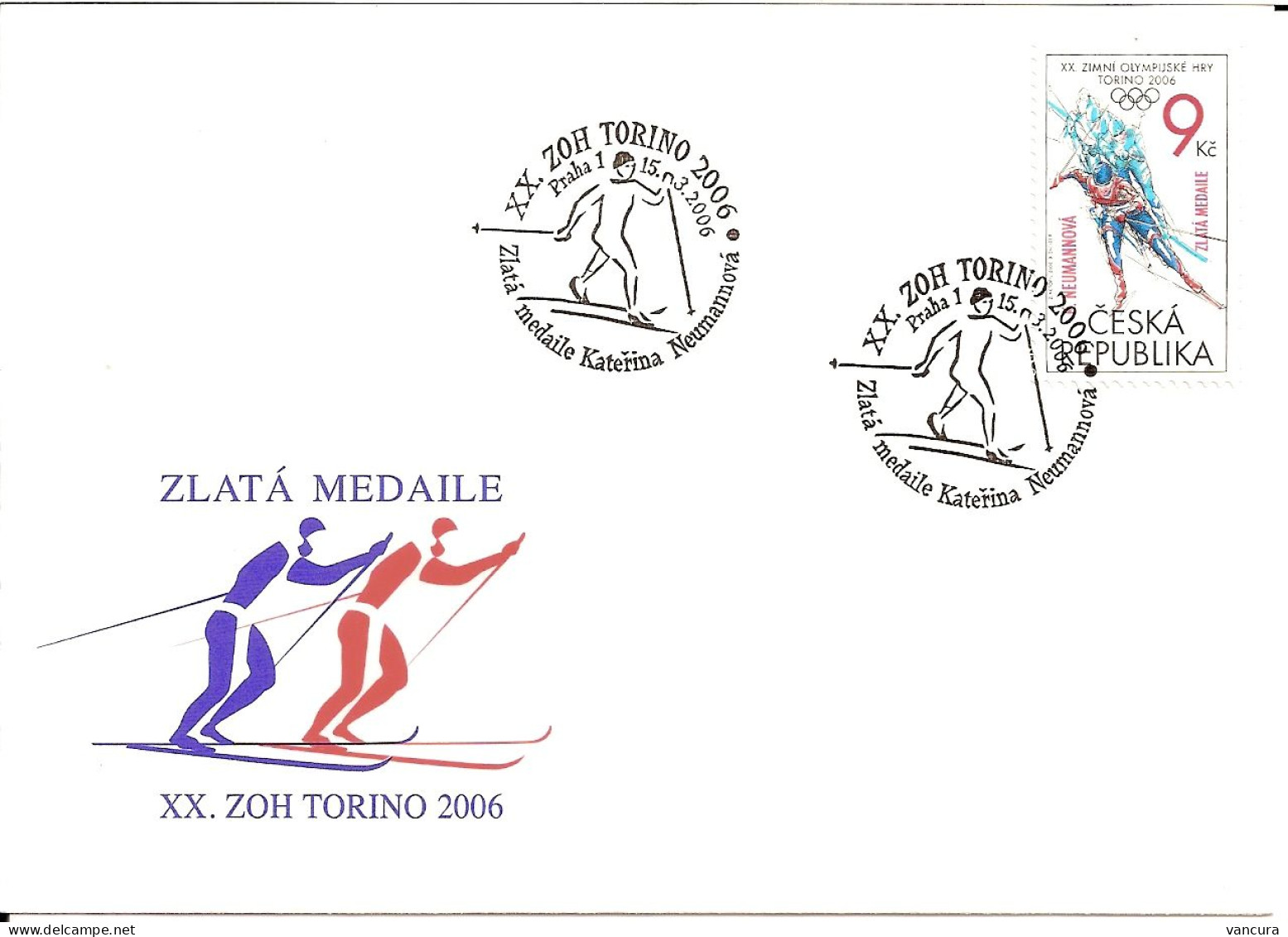 FDC 471 Czech Republic OG Torino 2006 Gold Medal - Winter 2006: Turin