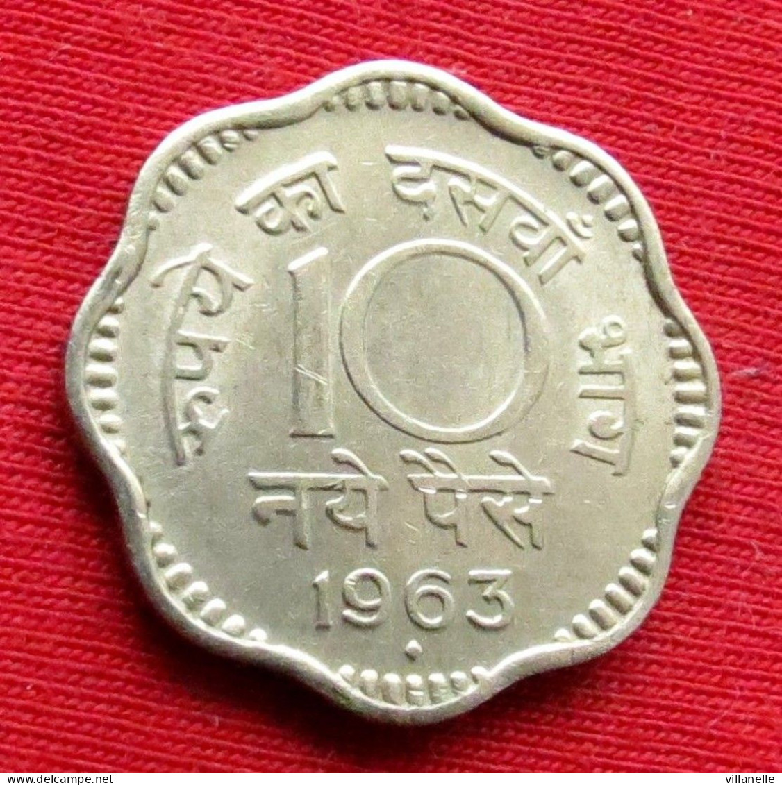 India 10 Naye Paise 1963 B KM# 24.2 *VT Inde Indien Indies - Inde