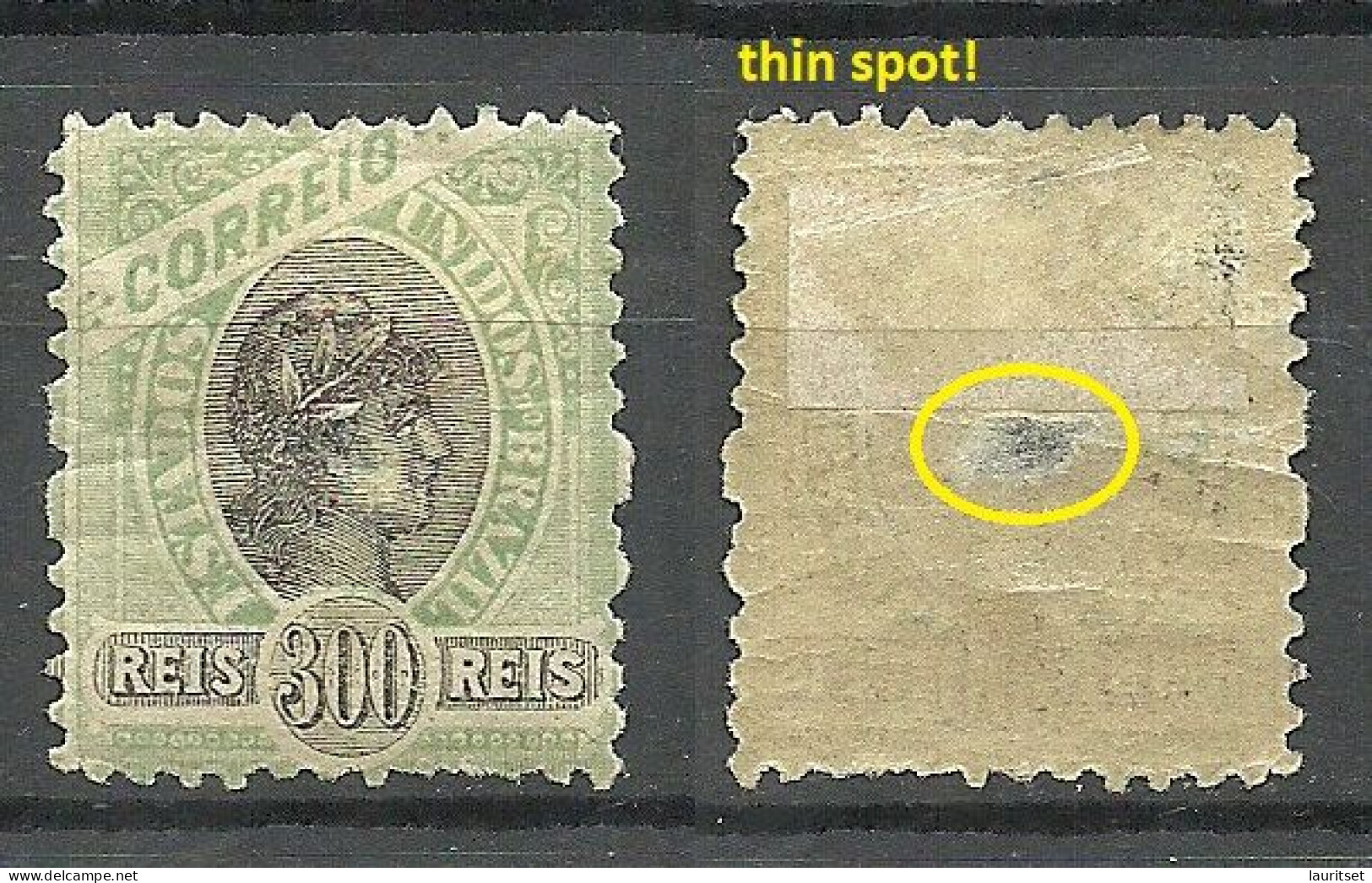 BRAZIL Brazilia O 1894 Michel 11o * NB! Thin Spot! - Ungebraucht