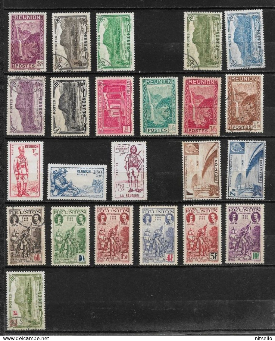 LOTE 1816  /// (C270)  REUNION  YVERT Nº 163/186  CATALG/COTE: 21€   ¡¡¡¡ LIQUIDACION - JE LIQUIDE - LIQUIDATION !!!! - Usados