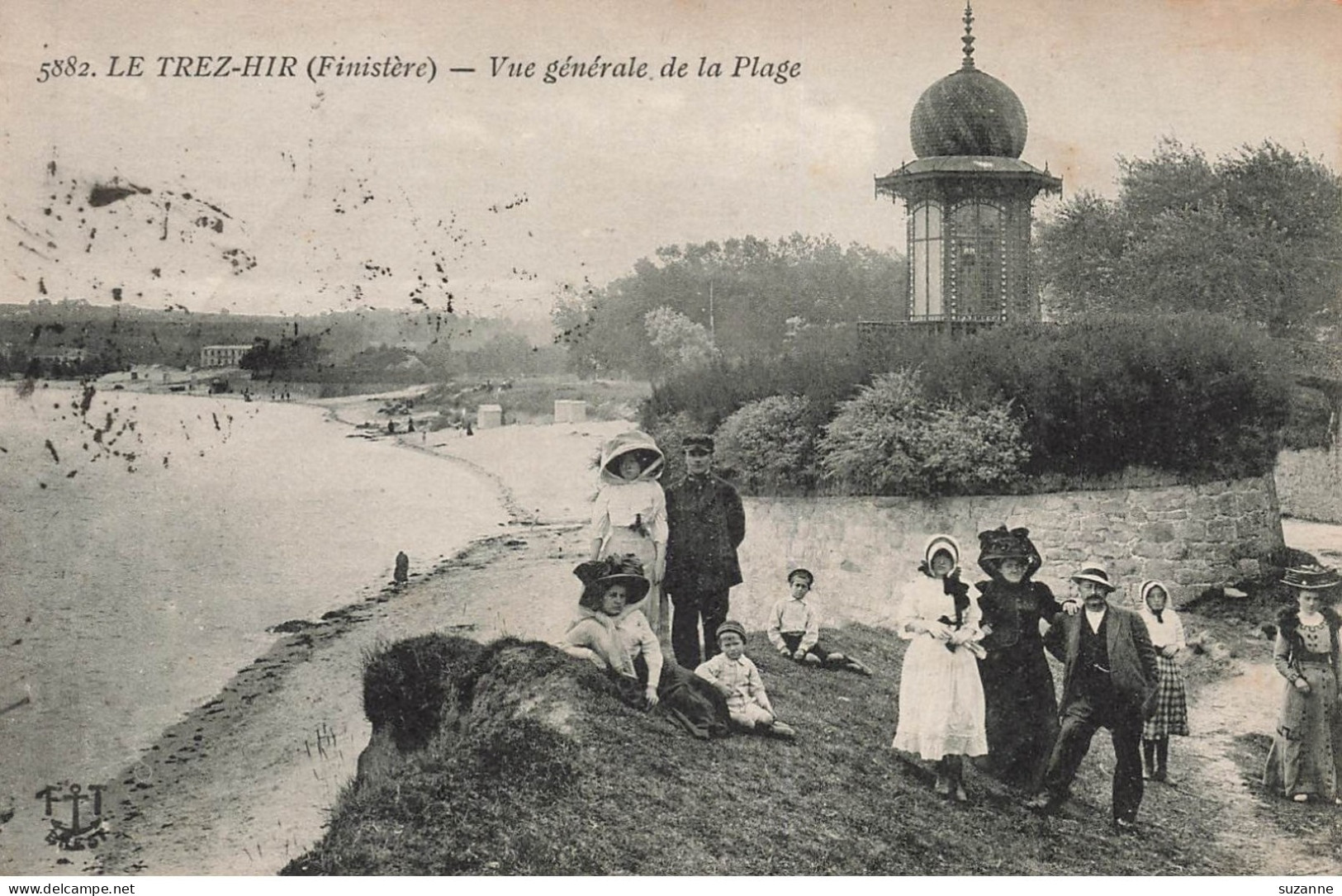 PLOUGONVELIN - Vue Générale De La Plage De TREZ-HIR  - Animée - VENTE DIRECTE X - Plougonvelin