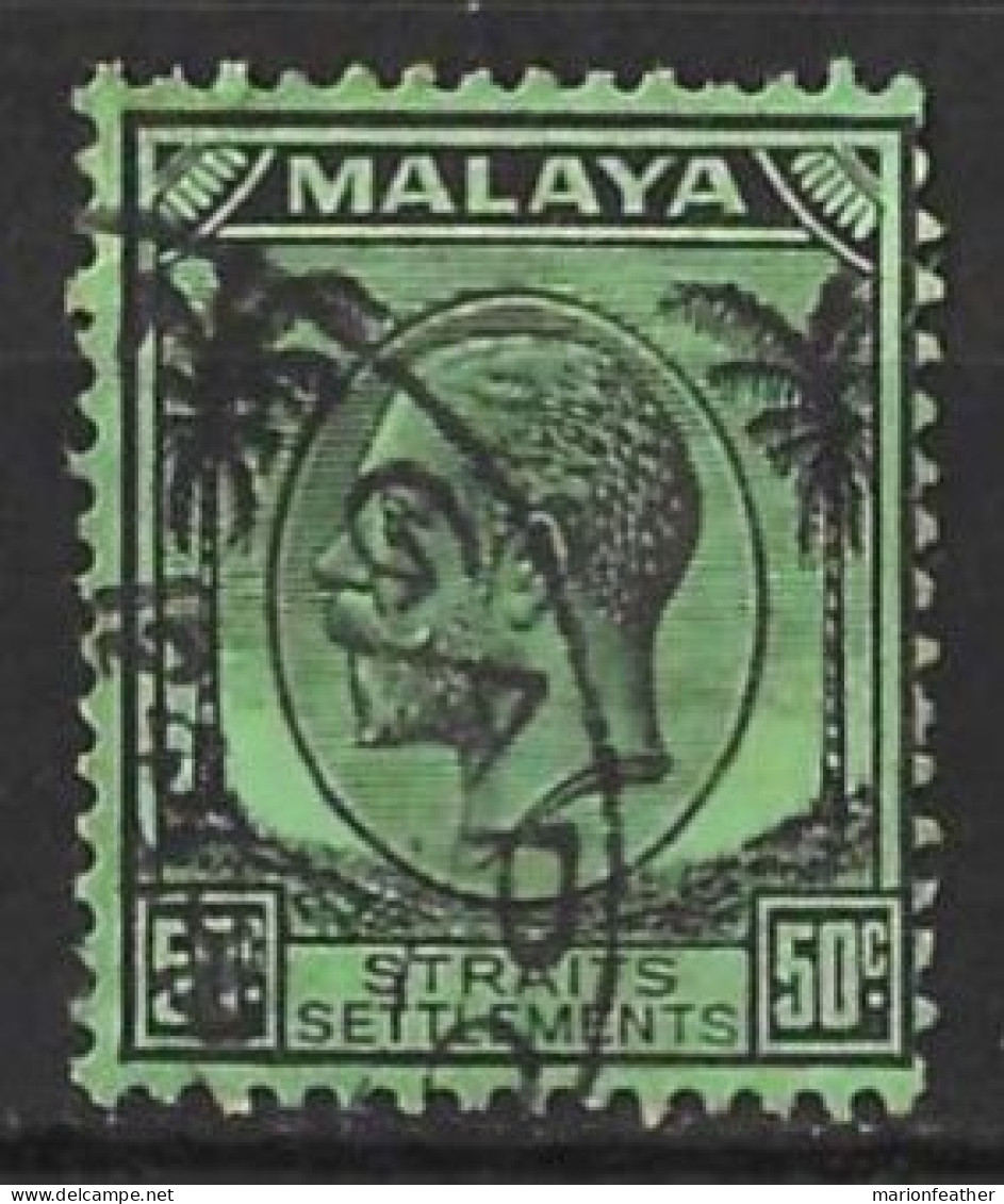 MALAYA...."..STRAITS SETTLEMENTS.."...KING GEORGE V..(1910-36.)......50c.......SG271......CDS.......VFU. - Straits Settlements