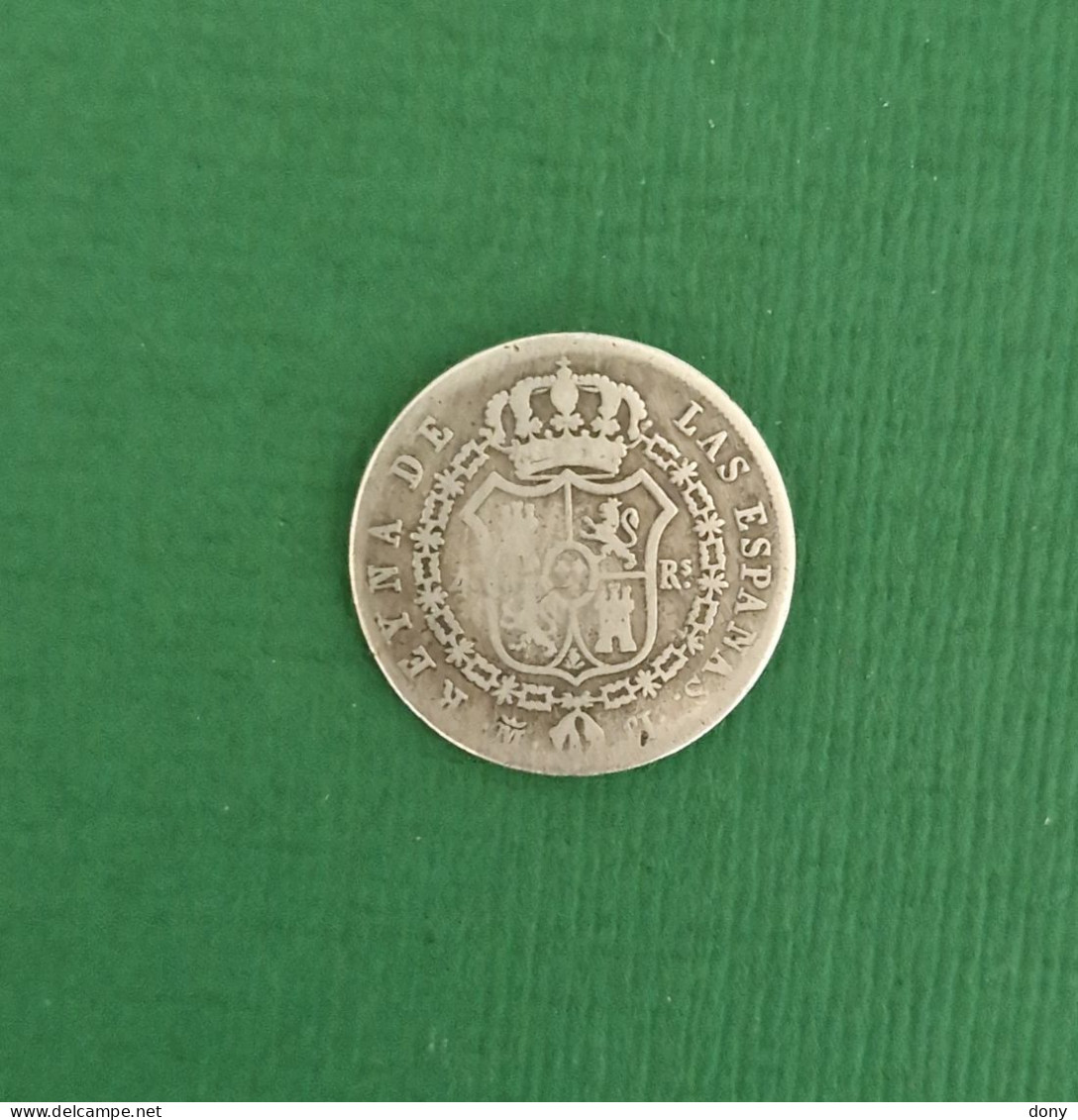 Moneda 4 Reales Plata 1849 Reindado Isabel II Ceca Madrid, España. - Otros & Sin Clasificación