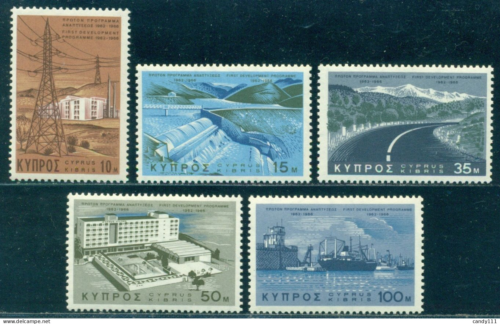 1967 Electrification,power Plant,irrigation,dam,tourism,harbour,Cyprus,287 ,MNH - Elektriciteit